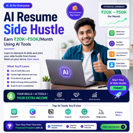 AI Resume Side Hustle Earn ₹20K–₹50KMonth Using AI Tools