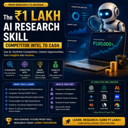 The ₹1 Lakh AI Research Skill Competitor Intel to Cash